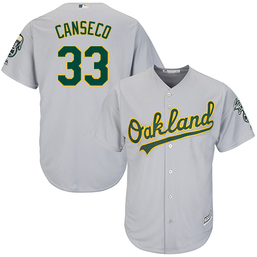 Athletics #33 Jose Canseco Grey Cool Base Stitched Youth MLB Jersey